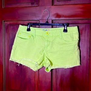 YMI bright neon green shorts size 13 gently worn.